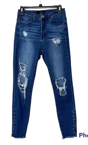 KanCan Estilo high rise raw hem jeans 27 Blue