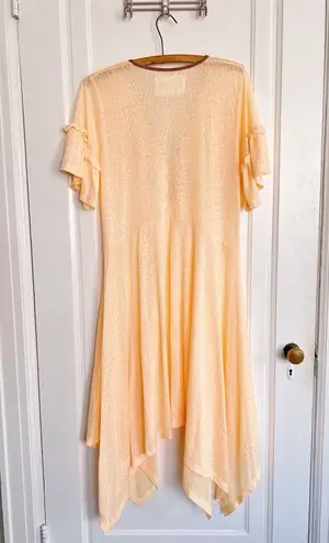 pitusa • Inca midi dress beach coverup sheer orange cheetah pattern resort