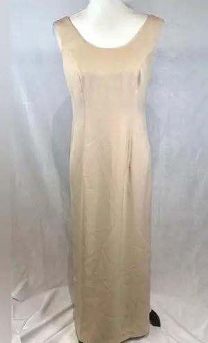 Vintage 90s Cachet 2 piece ivory crystal beaded jacket and dress set size 4P
