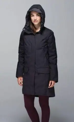 Lululemon  Blizzard Parka Black Heathered Dark Gray Coat Jacket 6 Down Winter