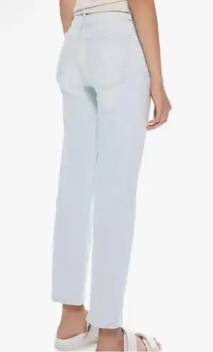 Mother the Pixie Tomcat Distressed Ankle Straight Leg Jeans Light Wash Size 24 Blue