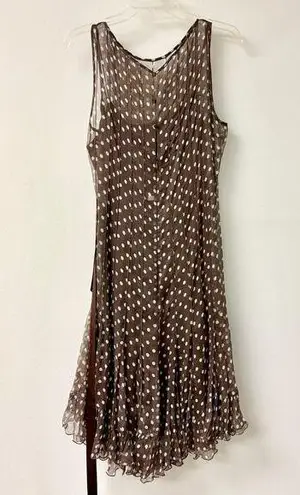 Teri Jon Rickie Freeman Polka Dot Sleeveless Sheer A