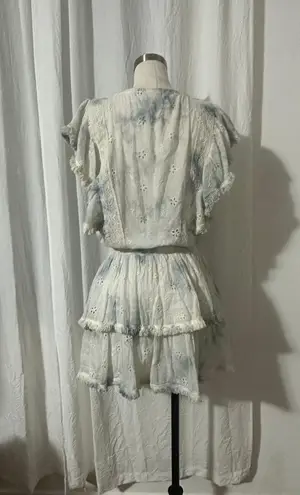 Surf Gypsy Ruffle Mini Eyelet Tie Dye Dress