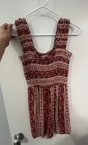 American Eagle Red Short Romper