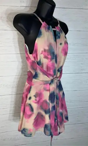 Rachel Roy Womens New Purple Rainbow Tie Front Romper size 2