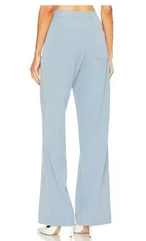 We Wore What New Women's Blue Storm Relaxed Wide Leg Suiting Twill Trouser Pants 2