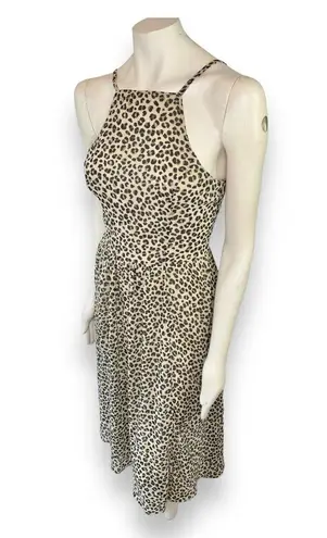 Abercrombie & Fitch Animal Print Midi Dress Leopard Cheetah Size Small