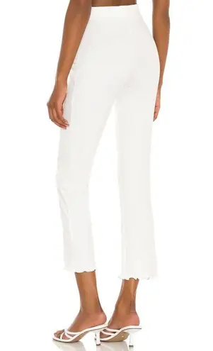 Camila Coelho Womens size XXS Ivory White Sophia Ribbed Flare Cropped Pants NEW