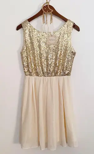 Alythea Sequin Formal Flowing Flared Cocktail Dress