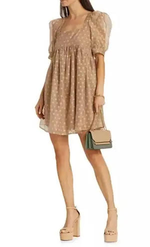 En Saison Desiree Mini Dress in Natural Dots