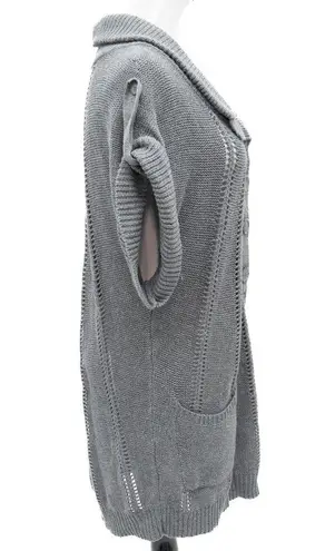 BCBG MaxAzria Women's Gray Sweater Tunic w/Front‎ Pockets Size Medium