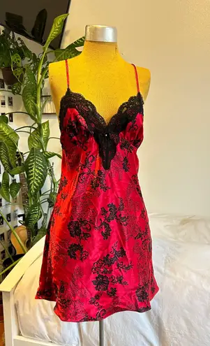 Apt. 9  intimates lingerie slip nightgowns dress red black lace