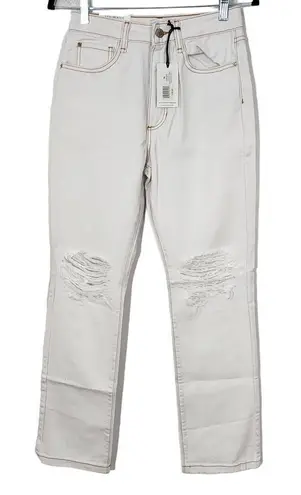 We Wore What White Jeans Size 26 NWT Distressed White Denim