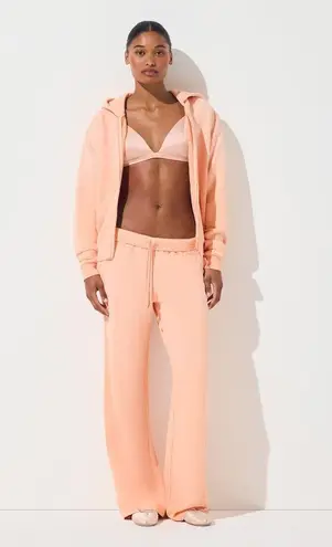 SKIMS French Terry Zip Up Hoodie in Cantaloupe, Size Small