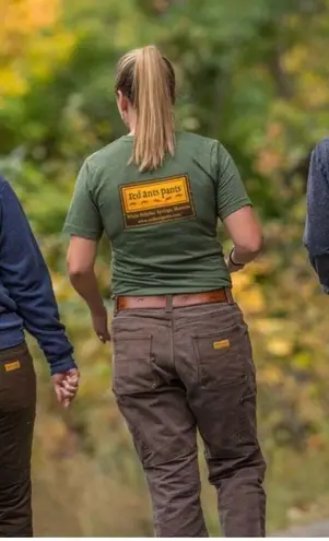 Red Ants Pants 100% Brown Leather Hand Made Belt By Kathy Hochstrat size 36