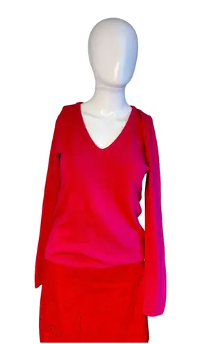New York & Company Fuchsia Sweater XS β Long Sleeve Pullover Acrylic Knit Pink