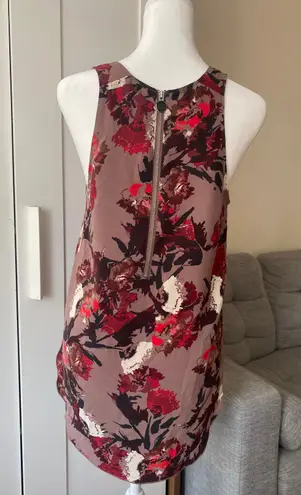 Wilfred Aritzia  Sevres Sleeveless Blouse in Mocha Flame Scarlet Floral S