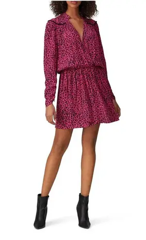 Zadig & Voltaire Pink Leopard Reveal Print Leo Mini Dress Sz.S NWT