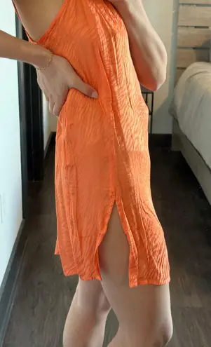 Motel orange zebra mini dress