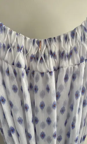 MISA Los Angeles NWT MISA Artemis Off-the-shoulder Belted Chiffon Dress In White Evil Eye