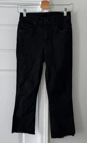 MOTHER Insider Crop Step Fray Not Guilty Size 25 Black