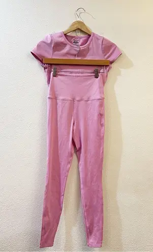 Frankie's Bikinis Pink Lively High Waist Leggings Size Small