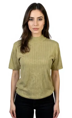 Sag Harbor (C-88) San harbor short sleeves womens top size M gold color