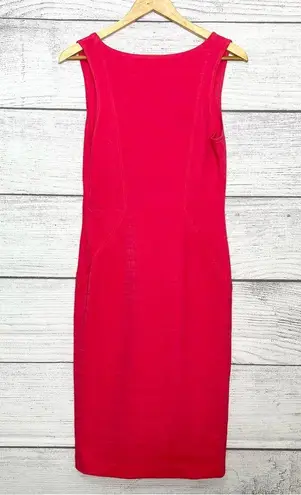 Rachel Roy Red Sleeveless Scoop Neck Bodycon Bandage Dress Size 6 Small