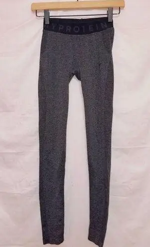 My Protein Gray Mid Rise Seamless Athletic Ankle Length Leggings size XS