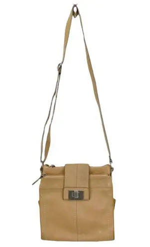Tignanello Tan Leather Crossbody Bag