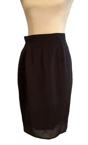 Navy Blue Japanese Made Skirt Light Sheer Material with Silky Lining Zip Up Back