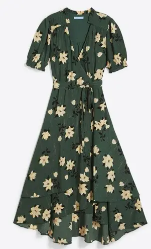 Draper James Naomi Wrap Dress in Shimmer Magnolia size 14