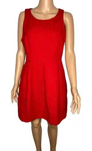 Moulinette Soeurs Anthropologie Red Dress size 6 Fit and Flare sleeveless
