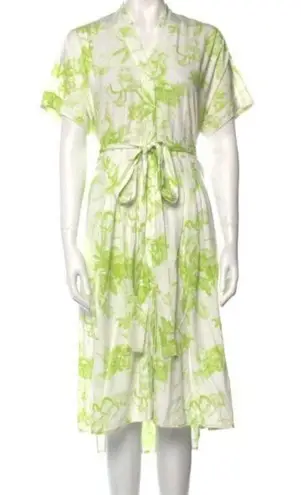ALLSAINTS Roisin Riyaz Floral Print Midi Length Shirt Dress Size 4