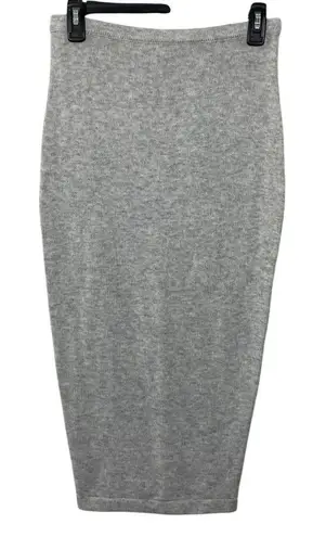 NEW SER.O.YA Gray Knit Midi Skirt Small Medium S/M