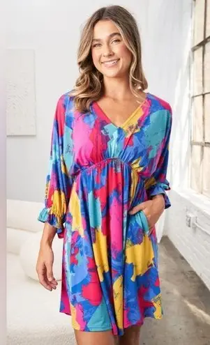 White Birch | Colorful Women's Dress | Size Small | Pockets | NEW