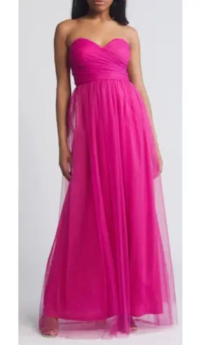 Chelsea28 Strapless Tulle Gown in Purple Orchid at Nordstrom NWOT Size M