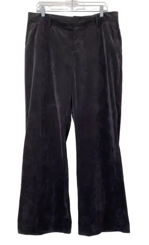 Coldwater Creek Wide Leg Pinwale Black Corduroy Trouser Pants Sz 16 Girl Boss