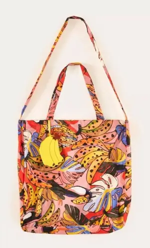 Farm Rio Banana Fruit Print Coin Pouch Tote Bag Multicolor OS NWT