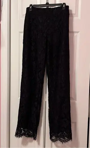 Soft Surroundings  Black Lace Wide Leg Pants