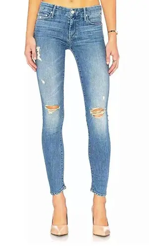 MOTHER The Looker Cut it Out Jean Size 24 Blue Skinny Distressed Casual Denim