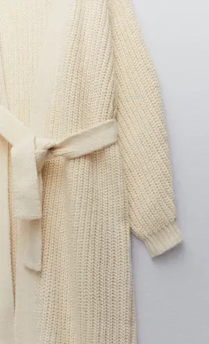 ZARA Chunky Wrap Front Knit Cardigan