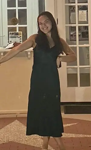 Green Satin Midi Dress