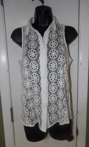 Pins and Needles Sleeveless Blouse S White