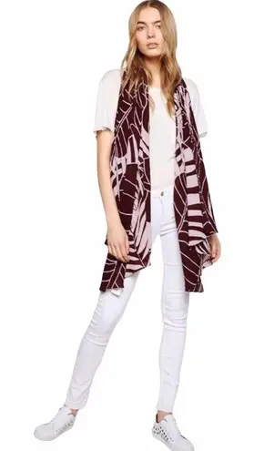 new Liebeskind Berlin π Woven Jungle Leaf Print Scarf π Wine π Made in India