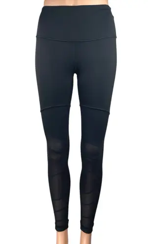 Lululemon Sheer Will HR Black Skinny Mid Rise Athletic Tight Leggings Pants 4