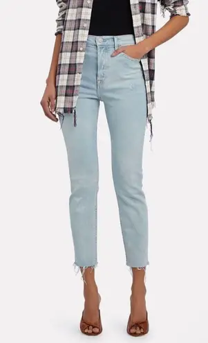 GRLFRND SHR Karolina Skinny Denim Jeans In the Sky High Rise Light Wash 28