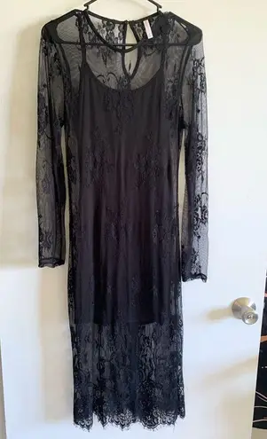 Xhilaration Black Lace Dress M