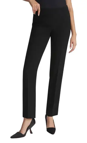 Lafayette 148 New York Black Straight Leg Dress Pants Womens Sz 6 Office Work
