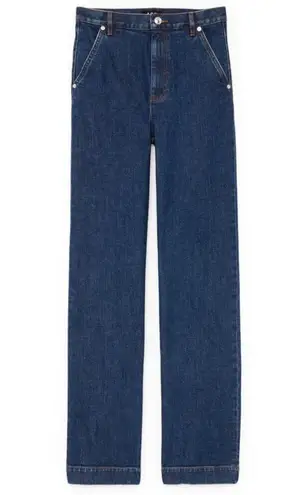 A.P.C x Goop Skye High Rise Straight Leg Indigo Blue Denim Jeans Size 26